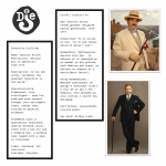 A Factfile sheet with a fun introduction and photos of the character Hercule Poirot