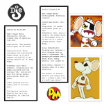 A factfile sheet with a fun introduction and photos of the character Dangermouse