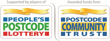 The logos of the People's POstcode Lottery and Postcode Community Trust